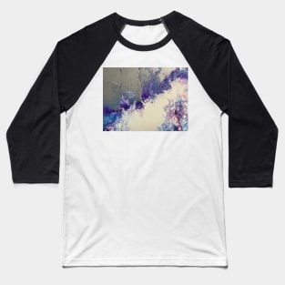 Grey Paint Pour Baseball T-Shirt